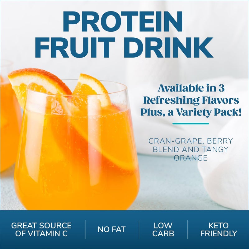 WonderSlim Protein Fruit Drink, Tangy Orange, No Fat, Gluten Free, Keto Friendly & Low Carb (7ct) - Image 3